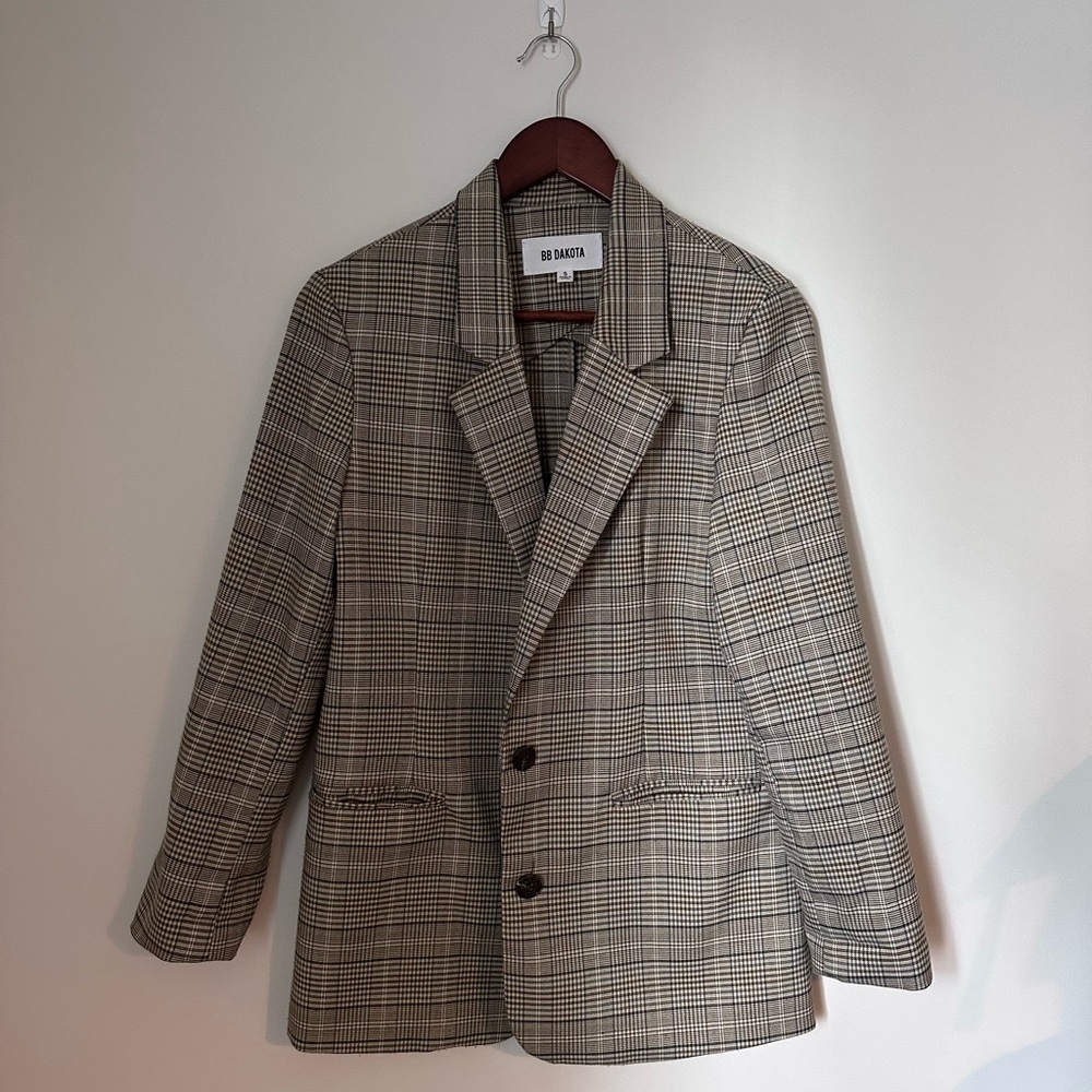 BB Dakota plaid blazer, size Small